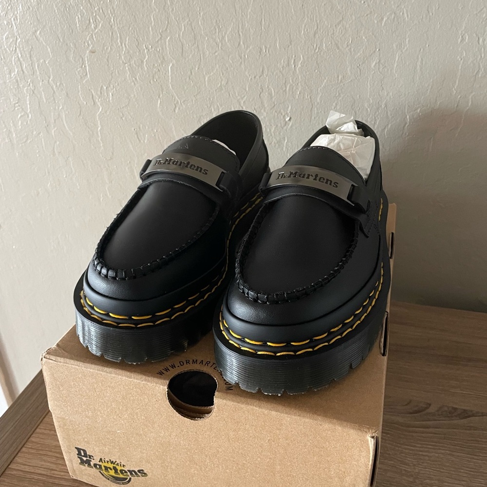 PENTON BEX DOUBLE STITCH LEATHER LOAFERS—NEW